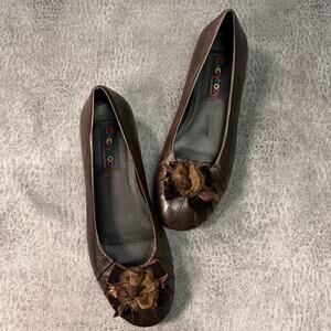 Everybody Brown Vintage Floral Ballet Flats
